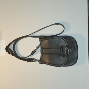 SIMPLY Noelle Black Leather CrossBody Purse